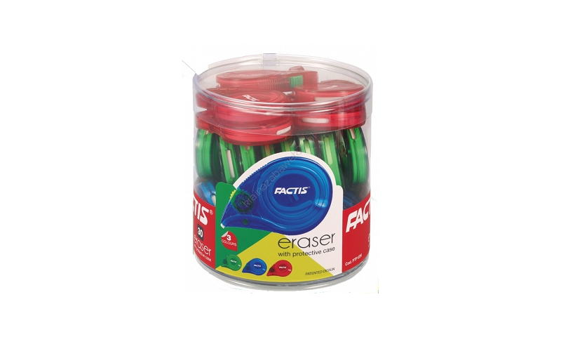 Factis Snail Precise Pencil Eraser Dispenser - 3 Asstd Colours