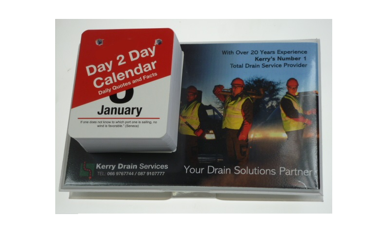 Daily Tear Off Date Desk Calendar 2024 with Full Colour Promotional Print, PVC Quality