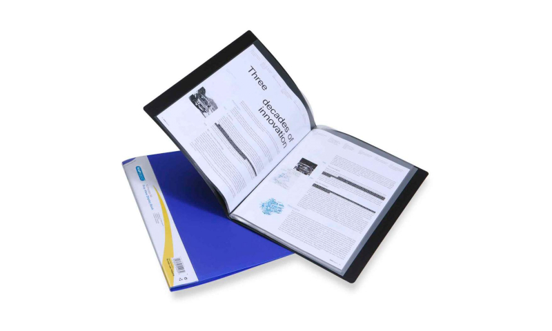 Rapesco Polyview Display Books, 10 Pocket, Black or Blue  (New Lower Price for 2021)