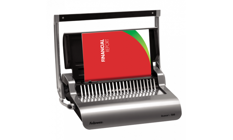 Fellowes Quasar 500 H-Duty Comb Binder, Binds up to 500 Sheets & Punches 22 Sheets