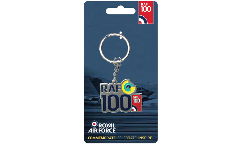 RAF 100 Metal Enamel Keyring RAF100 Logo