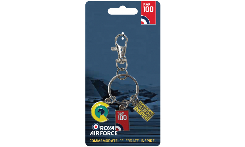 RAF 100 Metal Trinket Keyring RAF100 Logo