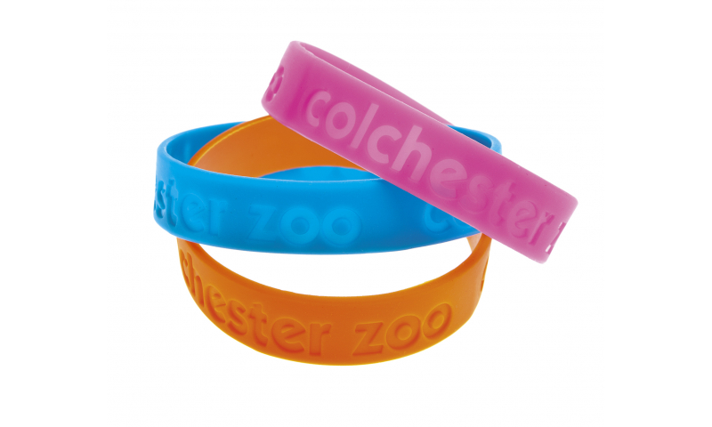 Silicon Flexi Wristband Printed or Enbossed, Many colours available
