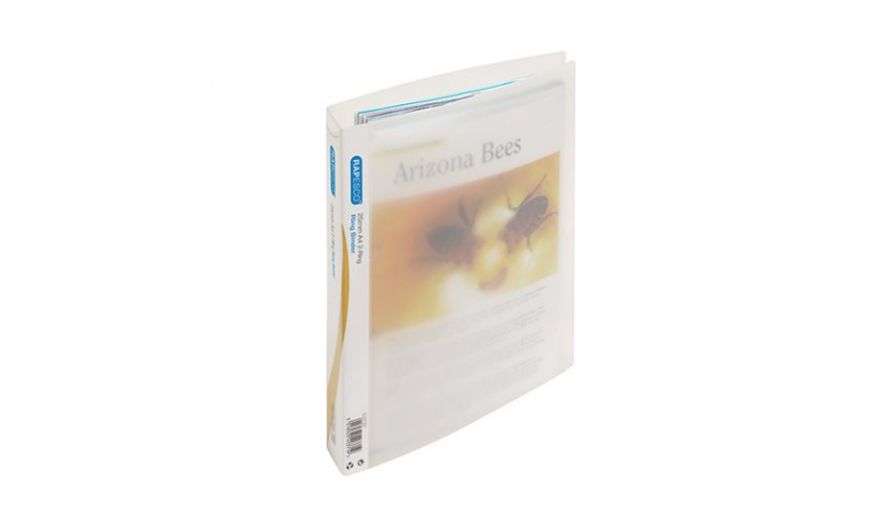 Rapesco A4 P/Prop 2 Ring Binder, 25mm Rings, Clear