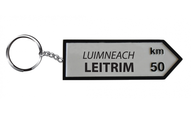 Roadsign Metal Keyring ( Add County / Town Name )