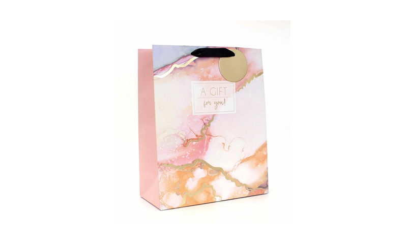 Just to Say Marble Gift Bag, FSC, with Foil Tag, Large.