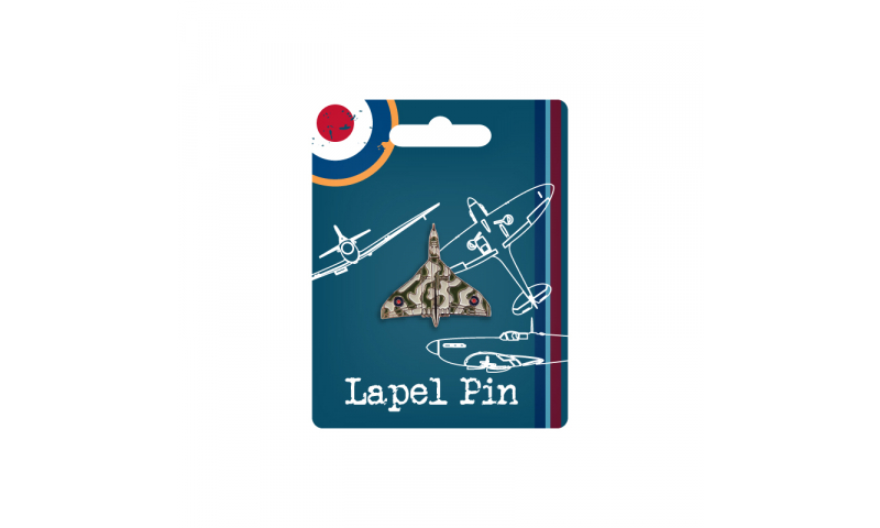 RAF Vintage Metal Enamel Lapel Pin Vulcan