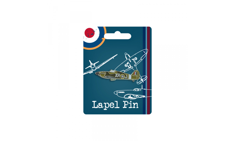 RAF Vintage Metal Enamel Lapel Pin Hurricane