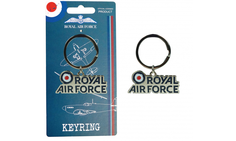 RAF Vintage Metal Enamel Keyring RAF Logo