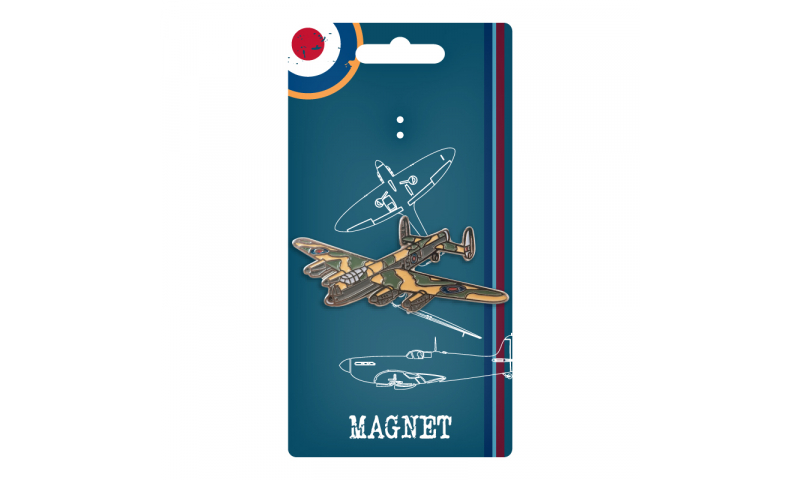 RAF Vintage Metal Enamel Magnet Lancaster Aerial