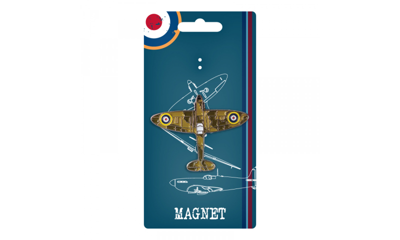 RAF Vintage Metal Enamel Magnet Spitfire Aerial
