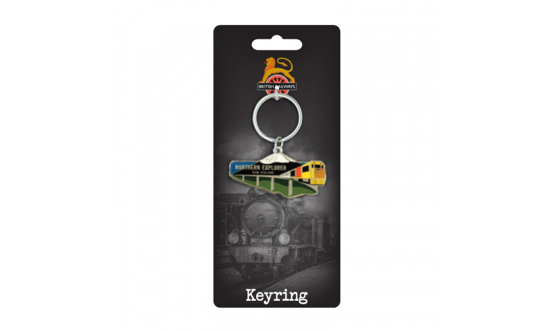 Railway Design  Metal Keyring -  Fully Bespoke Design on Railway Headercard