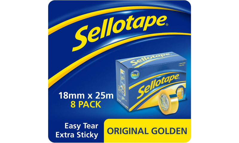 Sellotape Original Golden Tape 18x25m Small Core