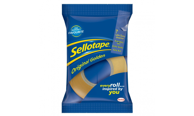 Sellotape Gold Original Tape 24mm x 33m Small Core (New Lower Price for 2022)