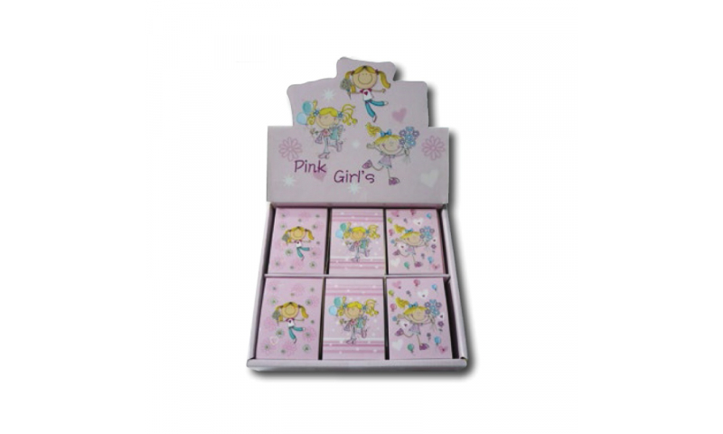 Novelty Mini Notebooks Pink Girls 3 Asstd