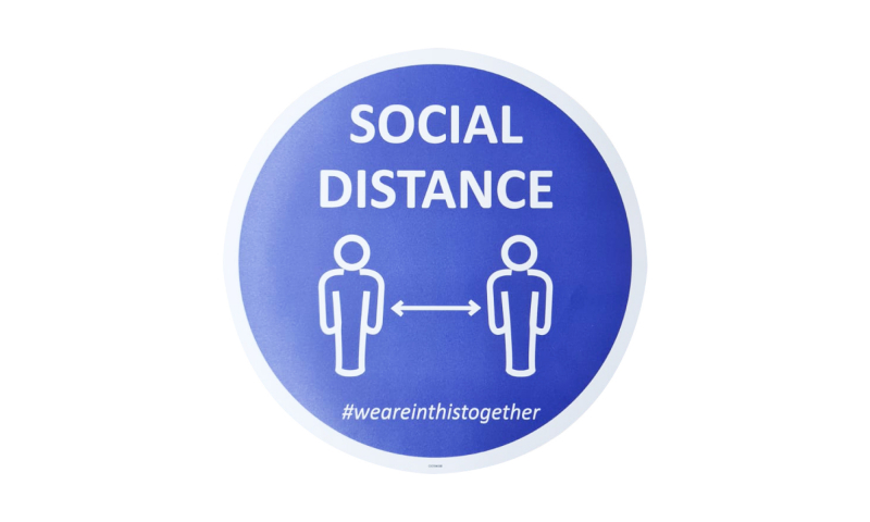 COVID-19 Social Distance We are in this Together Vinyl Floor Sticker