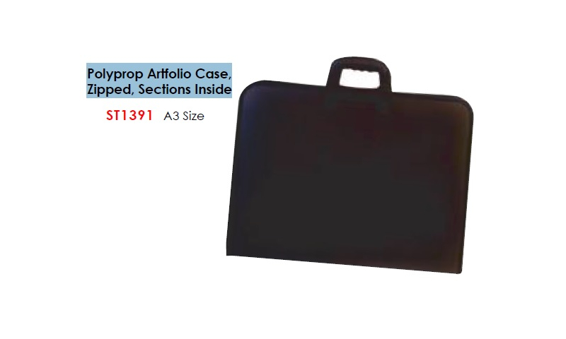 Artists A3 Polyprop Artfolio Case, Zipped, Sections Inside: (New Lower Price for 2021)