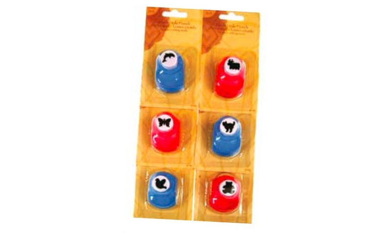 Craft with Fun Animal Shaped Punches, 12 Asstd, Carded: On Special Offer