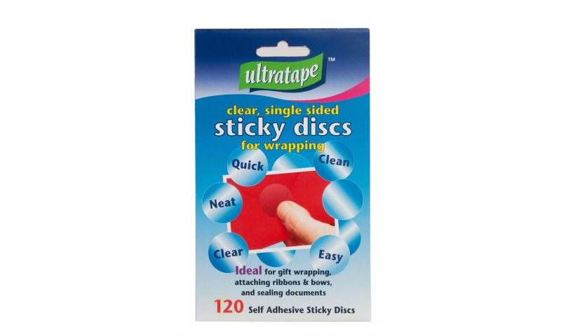 Ultratape Sticky Discs, for wrapping, pack of 120.