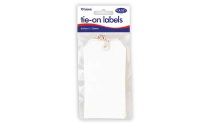 County White Luggage Tags 110 x 60mm - Hangpacks of 10