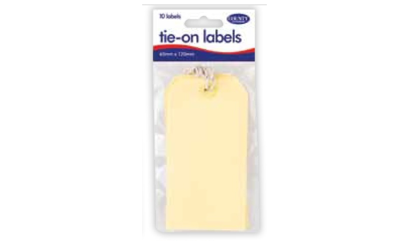 County Manilla Luggage Tags 110 x 60mm - Hangpacks of 10 (New Lower Price for 2022)