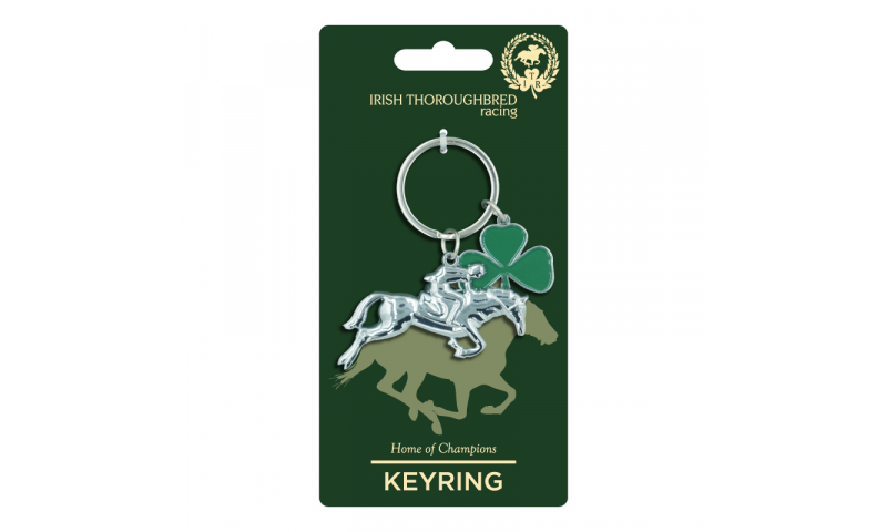 Thoroughbred Ireland Racehorse Metal Keyring