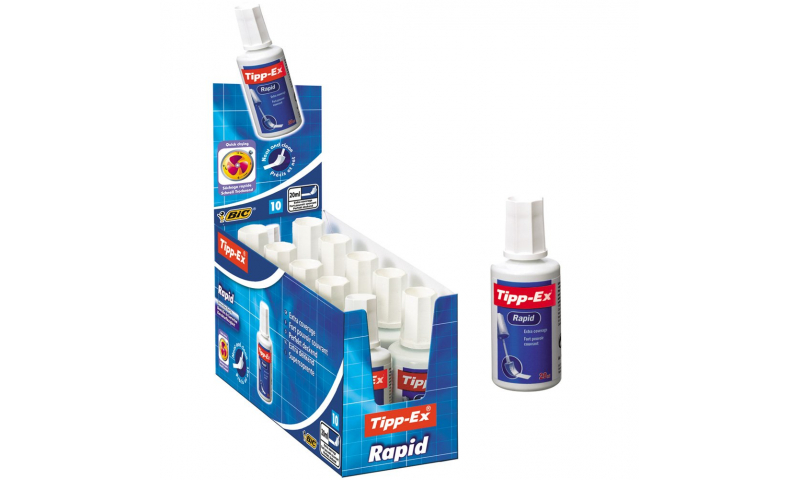Tippex Rapid Correction Fluid, 20ml, Pack of 10