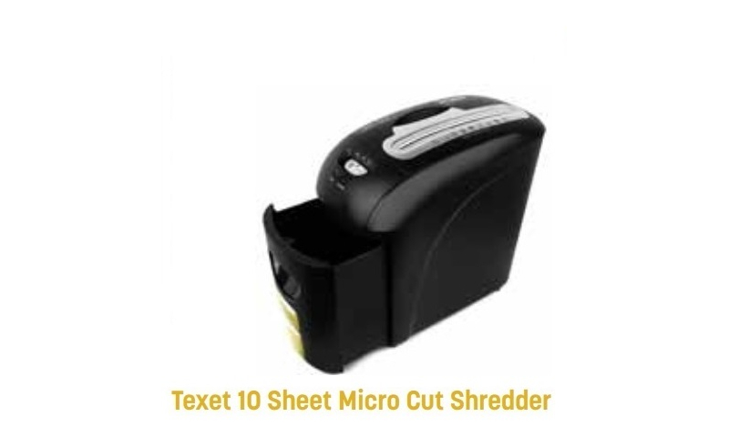 Texet Confetti Cut, Din 4 High Security Shredder, 10 Sheet, 12 Litre Bin