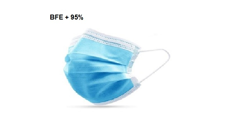 High Spec Disposable Face Masks, Blue 3 Ply, CE Certified,50pk.  PRICE DROP