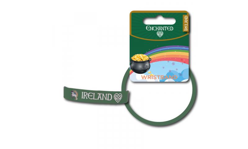 Unicorn Ireland PVC Wristband Green