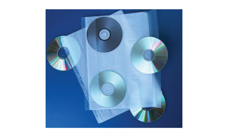 Flipfile Multipunched A4 DVD Storage Wallets, Holds 3 Disks, 10pk