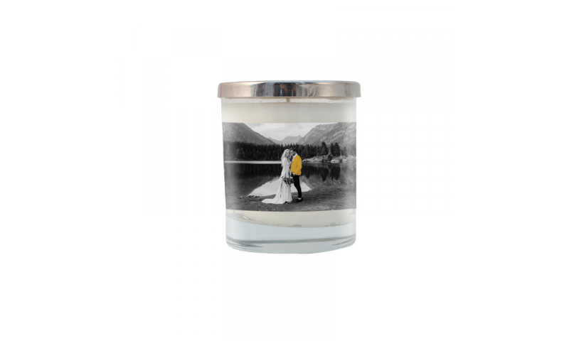 Glass Scented Candle, Full Colour Wrap Branding