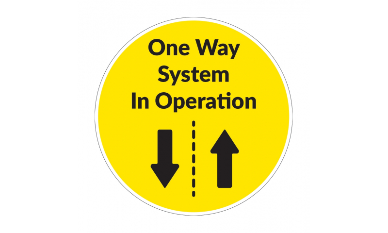 COVID-19 One Way System In Operation Floor Sticker