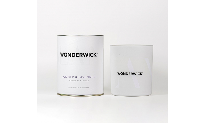 Country Candle Amber & Lavender Wonderwick™ Blanc Candle in Glass