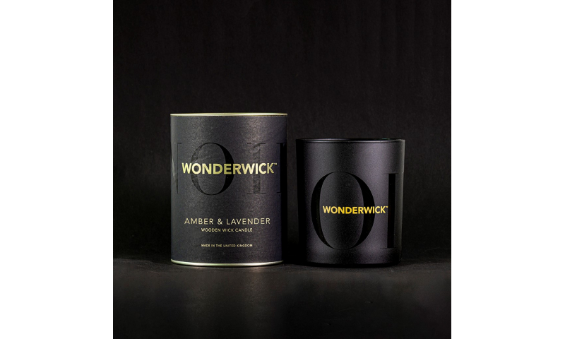 Country Candle Amber & Lavender Wonderwick™ Noir Candle in Glass