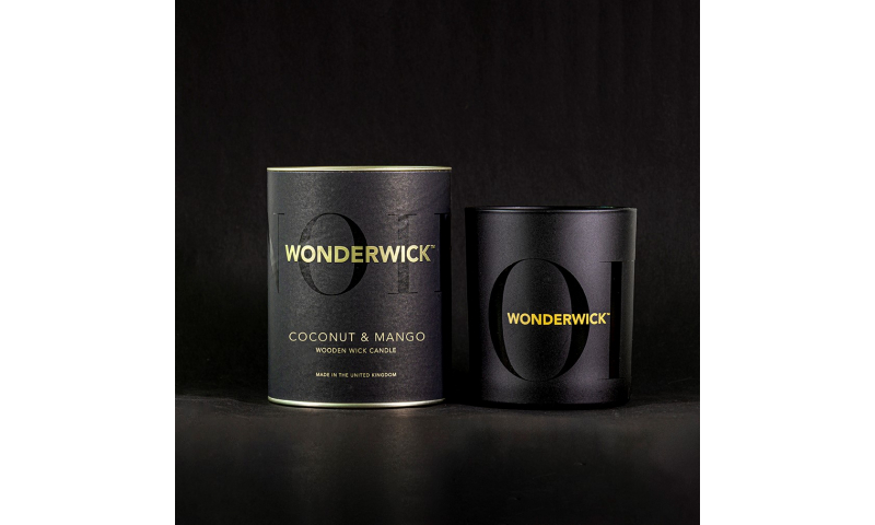 Country Candle Coconut & Mango Wonderwick™ Noir Candle in Glass