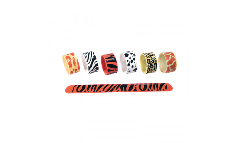 Safari Silicone Slap Band, 1 col print incorporated, x6 styles available